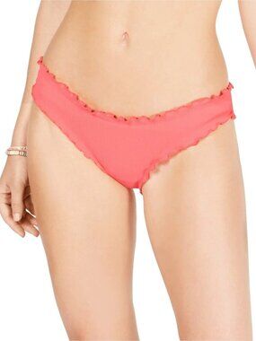 Sundazed Mermaid Ruffled Bikini Bottoms Coral Oasis Low Rise Beach Summer M NWT